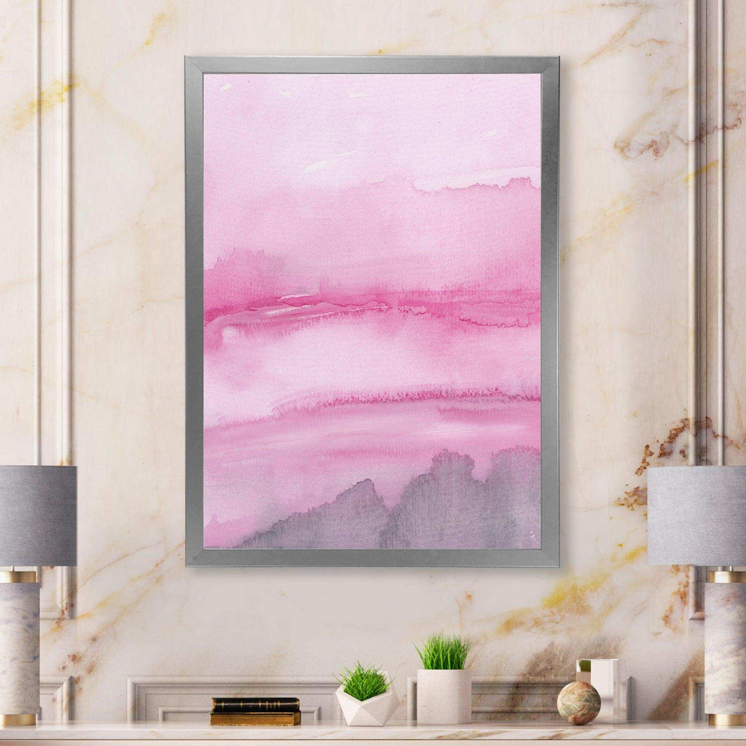 Pink Abstract Watercolor - Shabby Chic Wall Art Prints