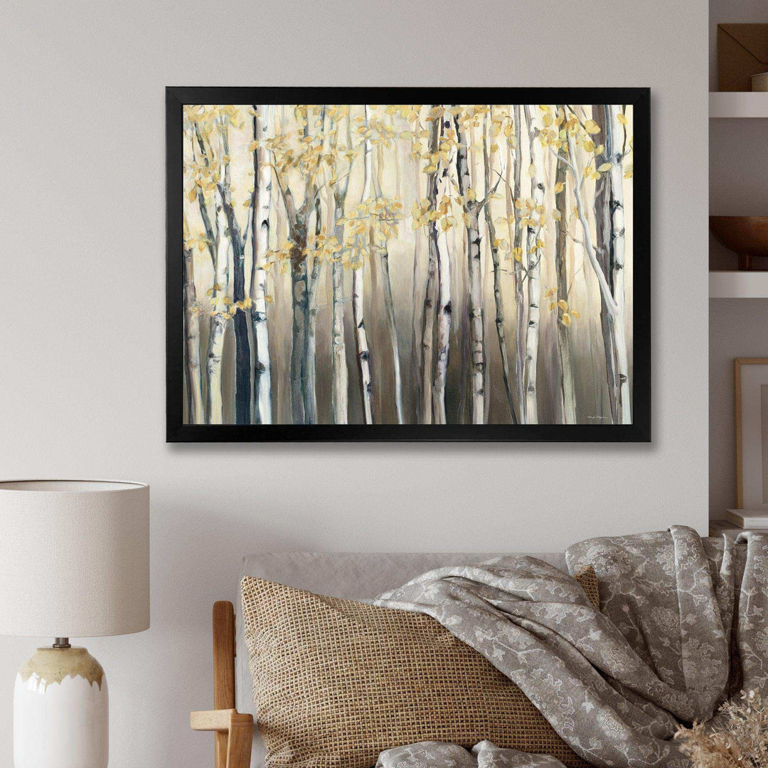 Golden Birch Forest I - Traditional Canvas Wall Art