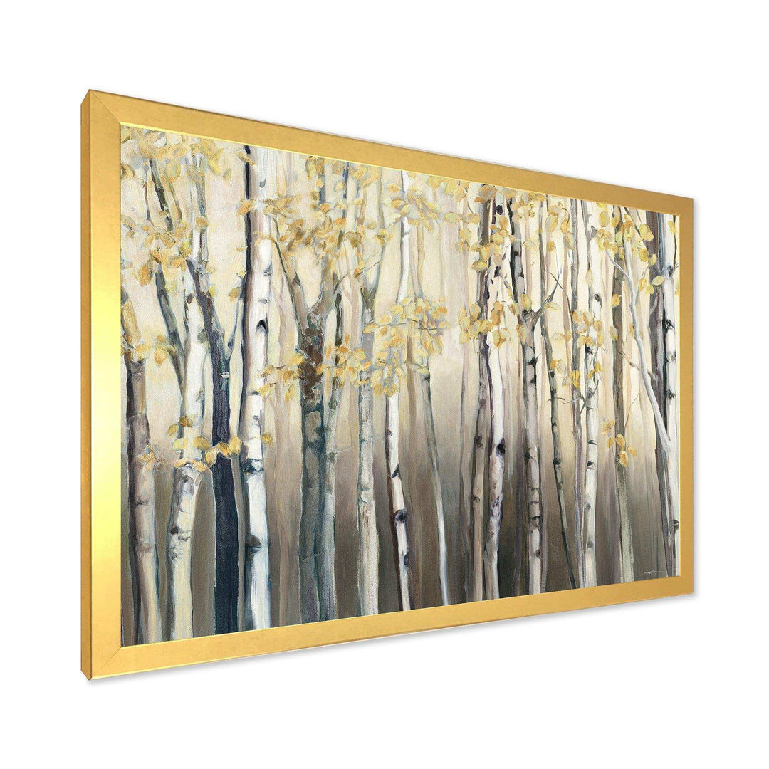 Golden Birch Forest I - Traditional Canvas Wall Art