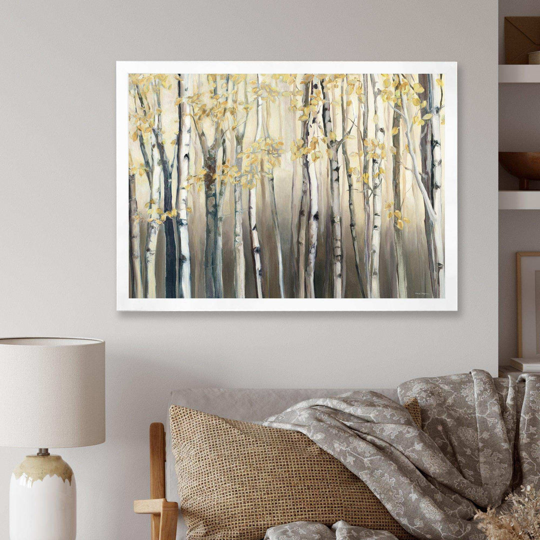 Golden Birch Forest I - Traditional Canvas Wall Art