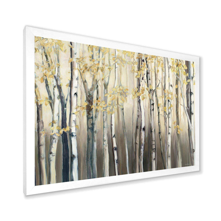Golden Birch Forest I - Traditional Canvas Wall Art