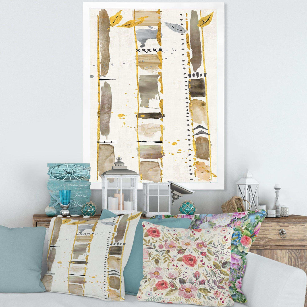 Golden Birch Forest VI - Traditional Canvas Wall Art