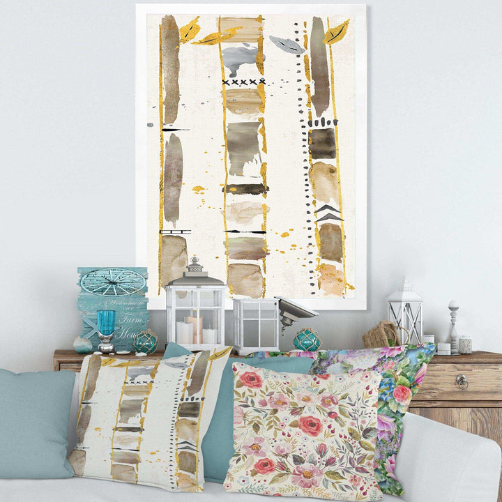 Golden Birch Forest VI - Traditional Canvas Wall Art