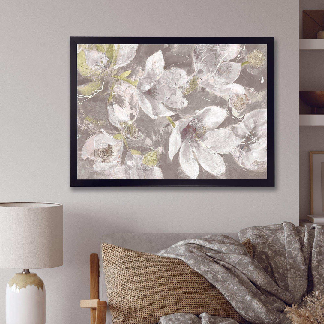 Beige And Brown Blossiming Flowers - Traditional Wall Art Prints