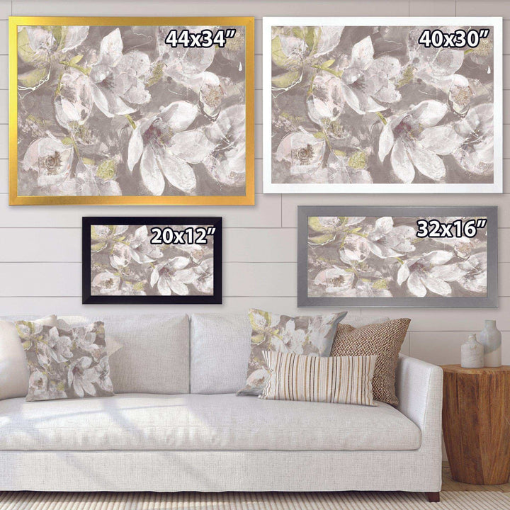Beige And Brown Blossiming Flowers - Traditional Wall Art Prints