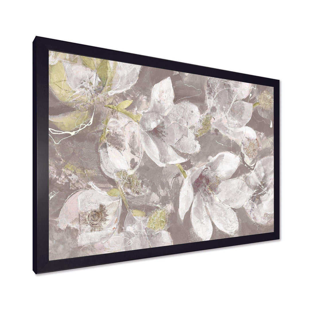 Beige And Brown Blossiming Flowers - Traditional Wall Art Prints