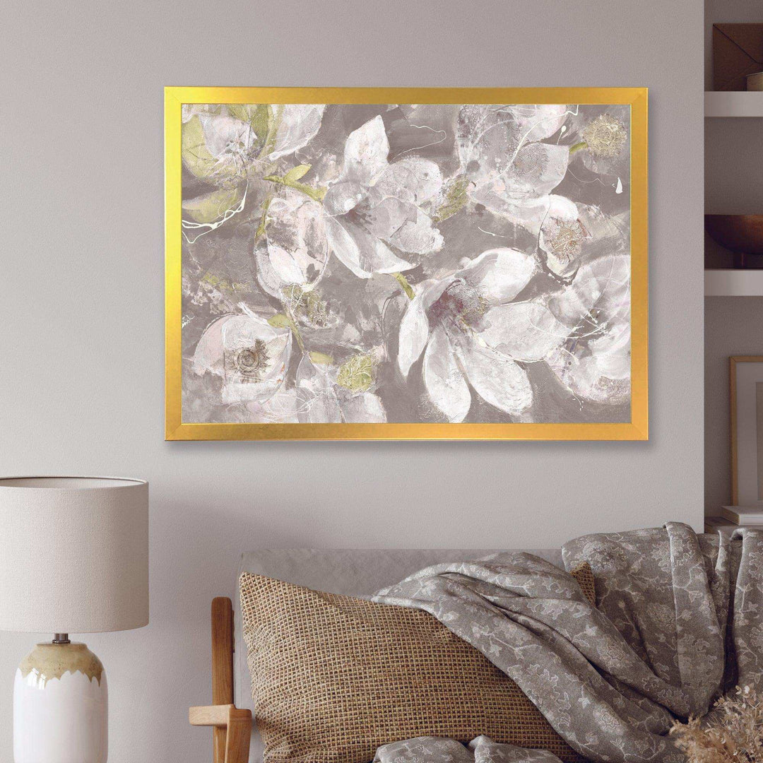 Beige And Brown Blossiming Flowers - Traditional Wall Art Prints