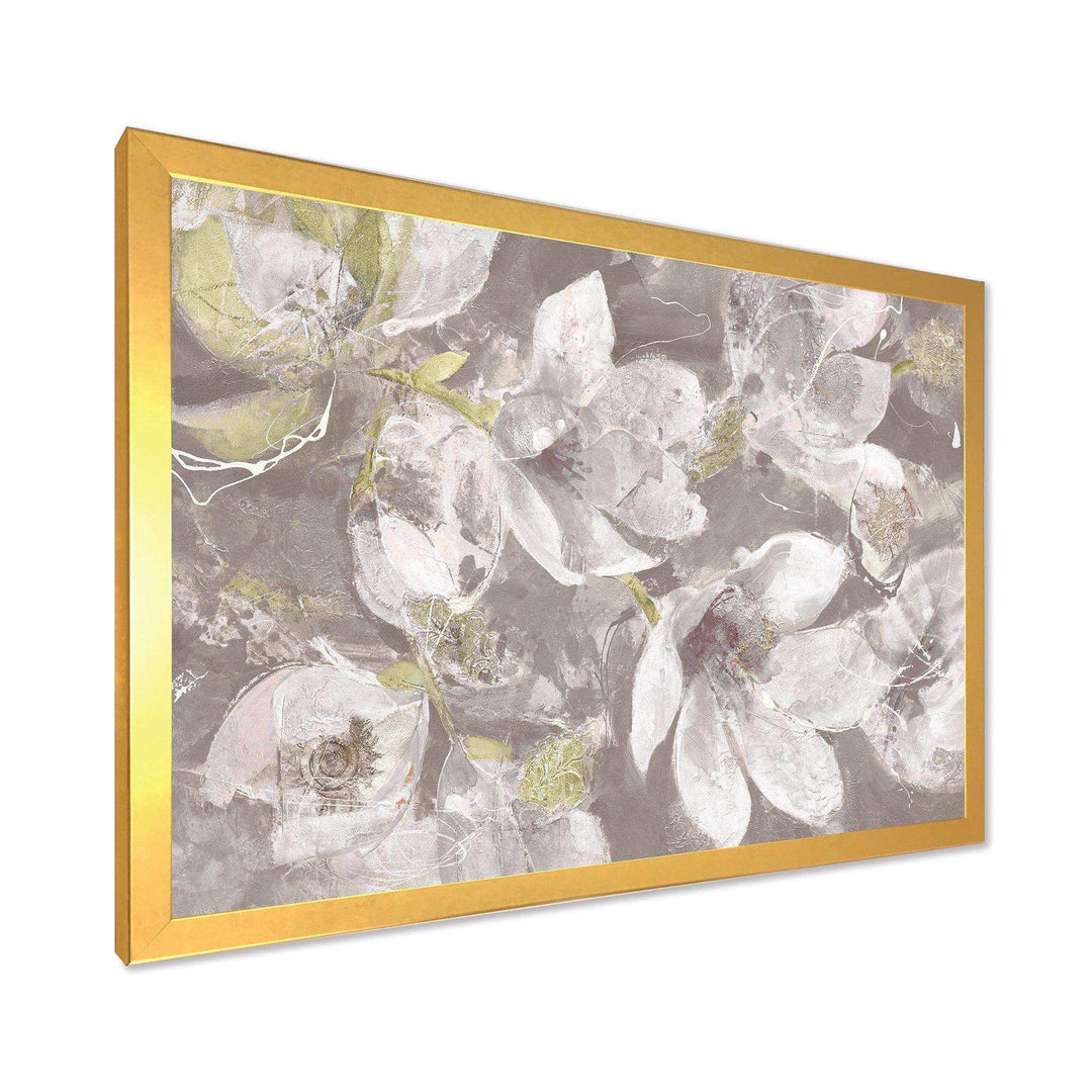 Beige And Brown Blossiming Flowers - Traditional Wall Art Prints