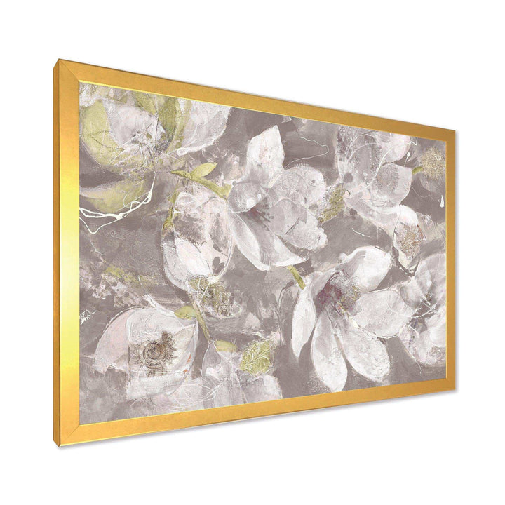 Beige And Brown Blossiming Flowers - Traditional Wall Art Prints