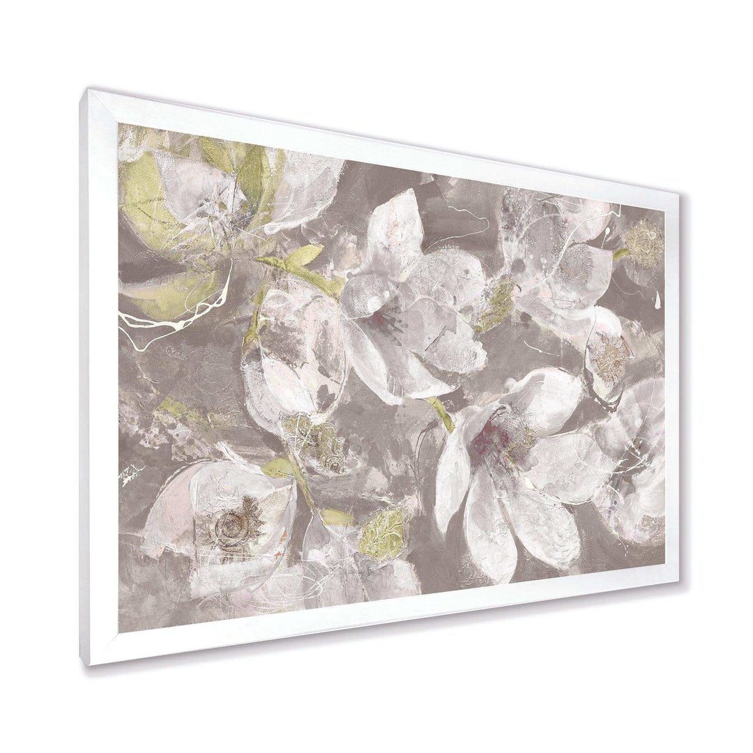 Beige And Brown Blossiming Flowers - Traditional Wall Art Prints