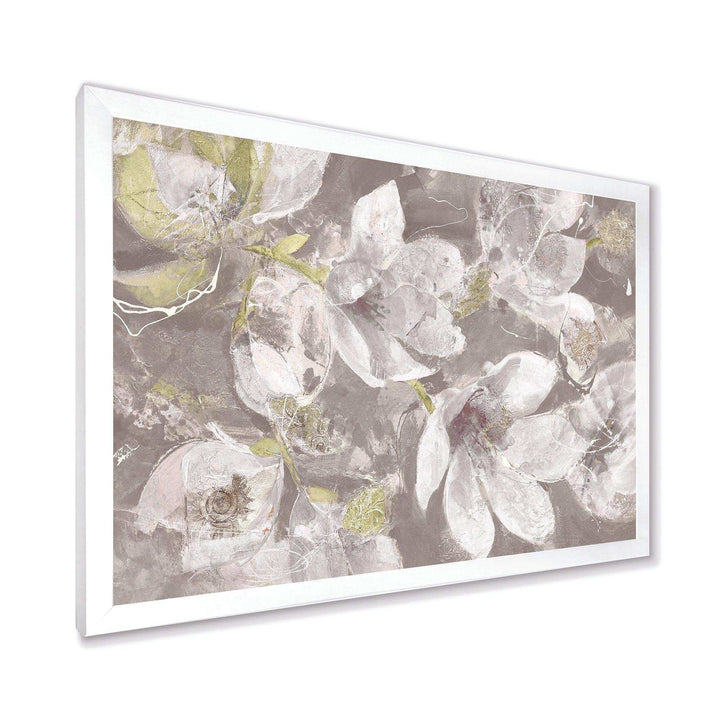 Beige And Brown Blossiming Flowers - Traditional Wall Art Prints