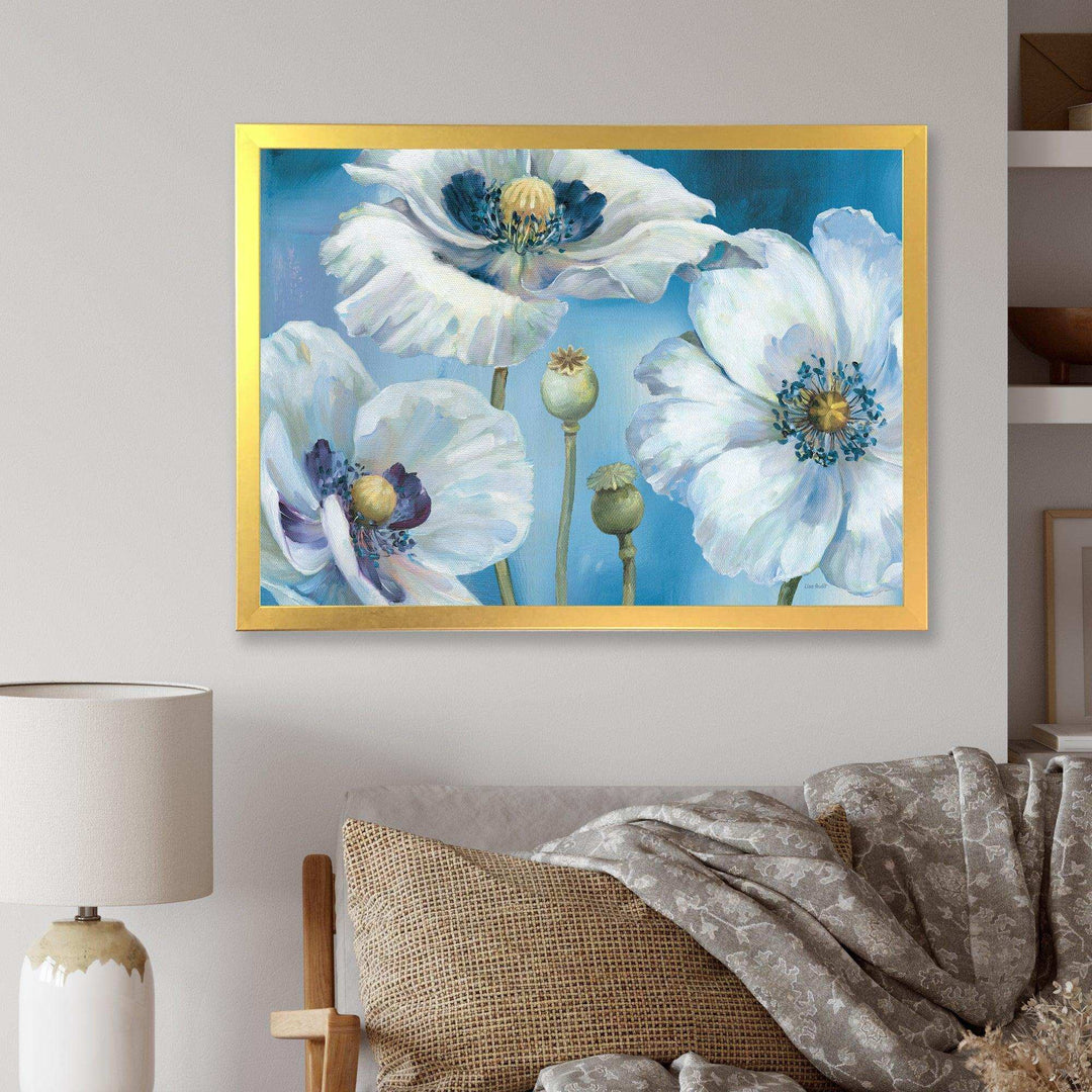 White Flower on Blue II