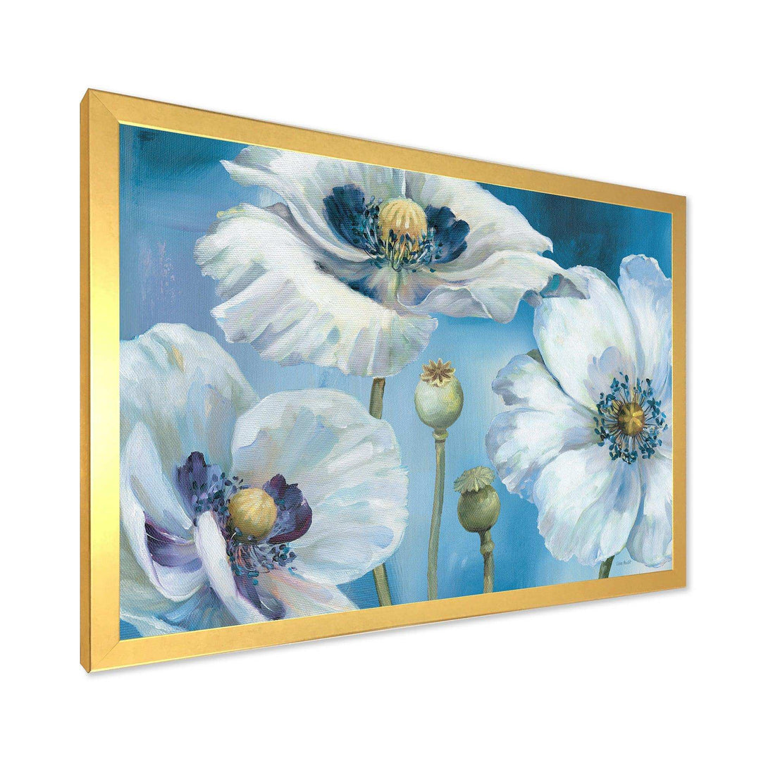 White Flower on Blue II