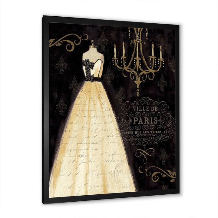 French chandeliers Couture III - Fashion Canvas Wall Art Print