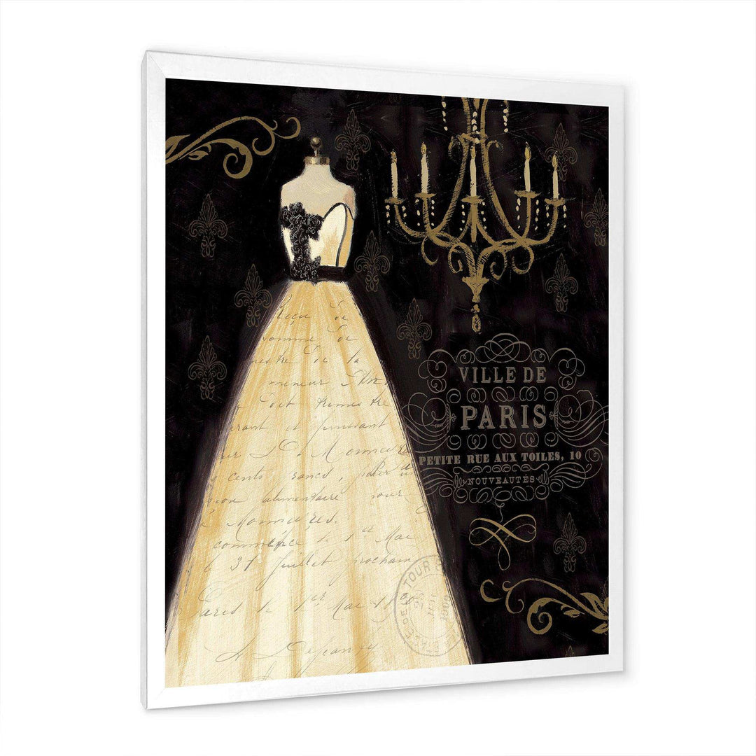 French chandeliers Couture III - Fashion Canvas Wall Art Print
