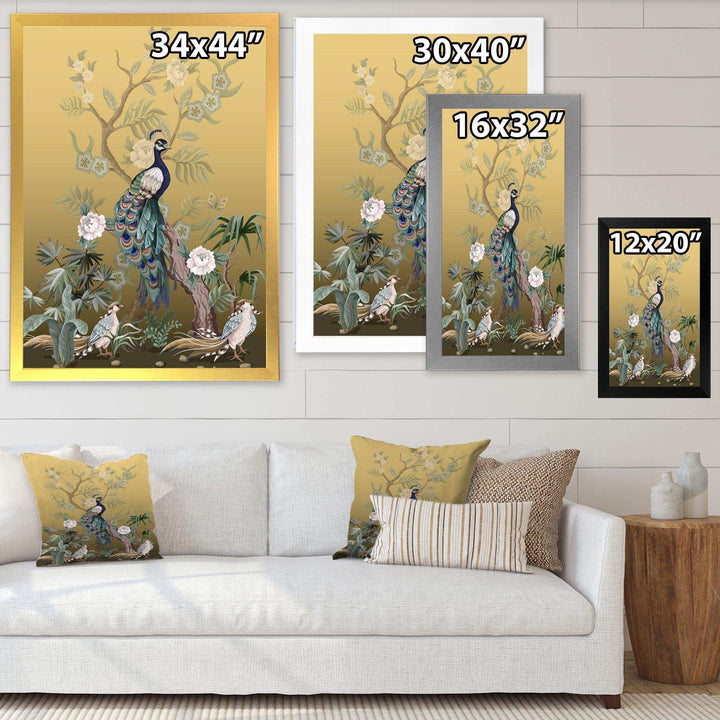 Chinoiserie With Birds and Peonies VI