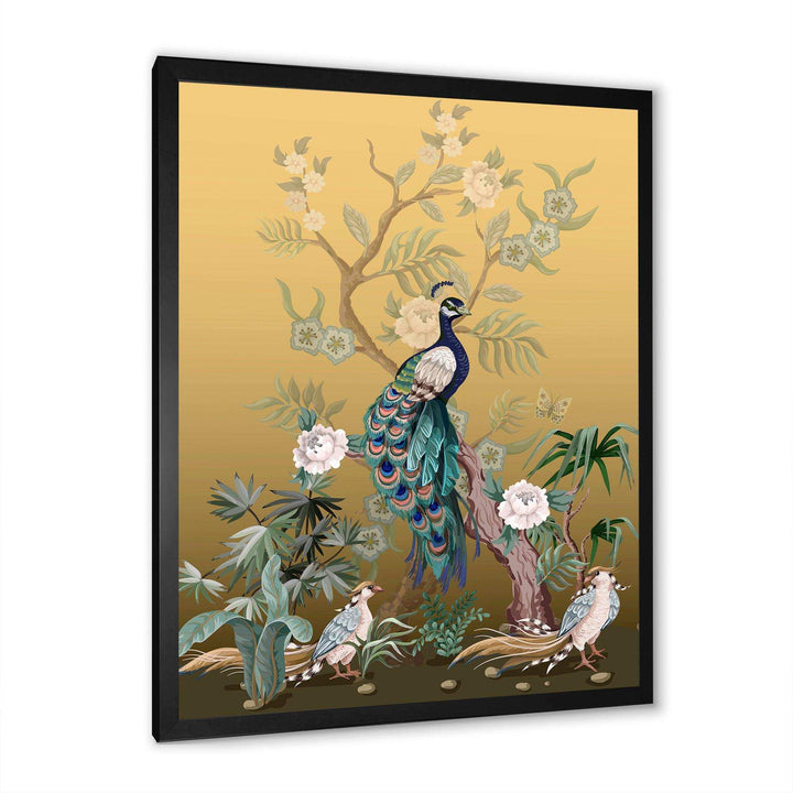 Chinoiserie With Birds and Peonies VI