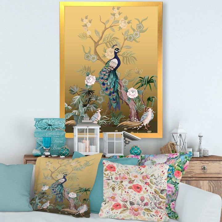 Chinoiserie With Birds and Peonies VI