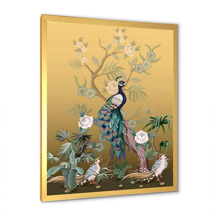 Chinoiserie With Birds and Peonies VI