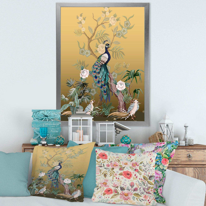 Chinoiserie With Birds and Peonies VI