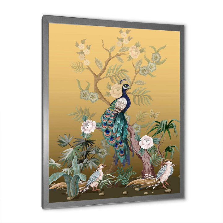 Chinoiserie With Birds and Peonies VI