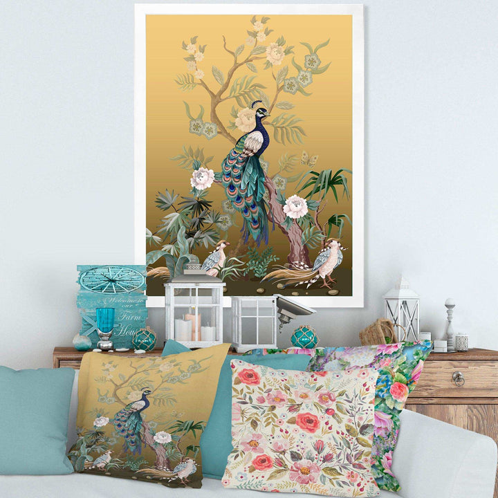 Chinoiserie With Birds and Peonies VI