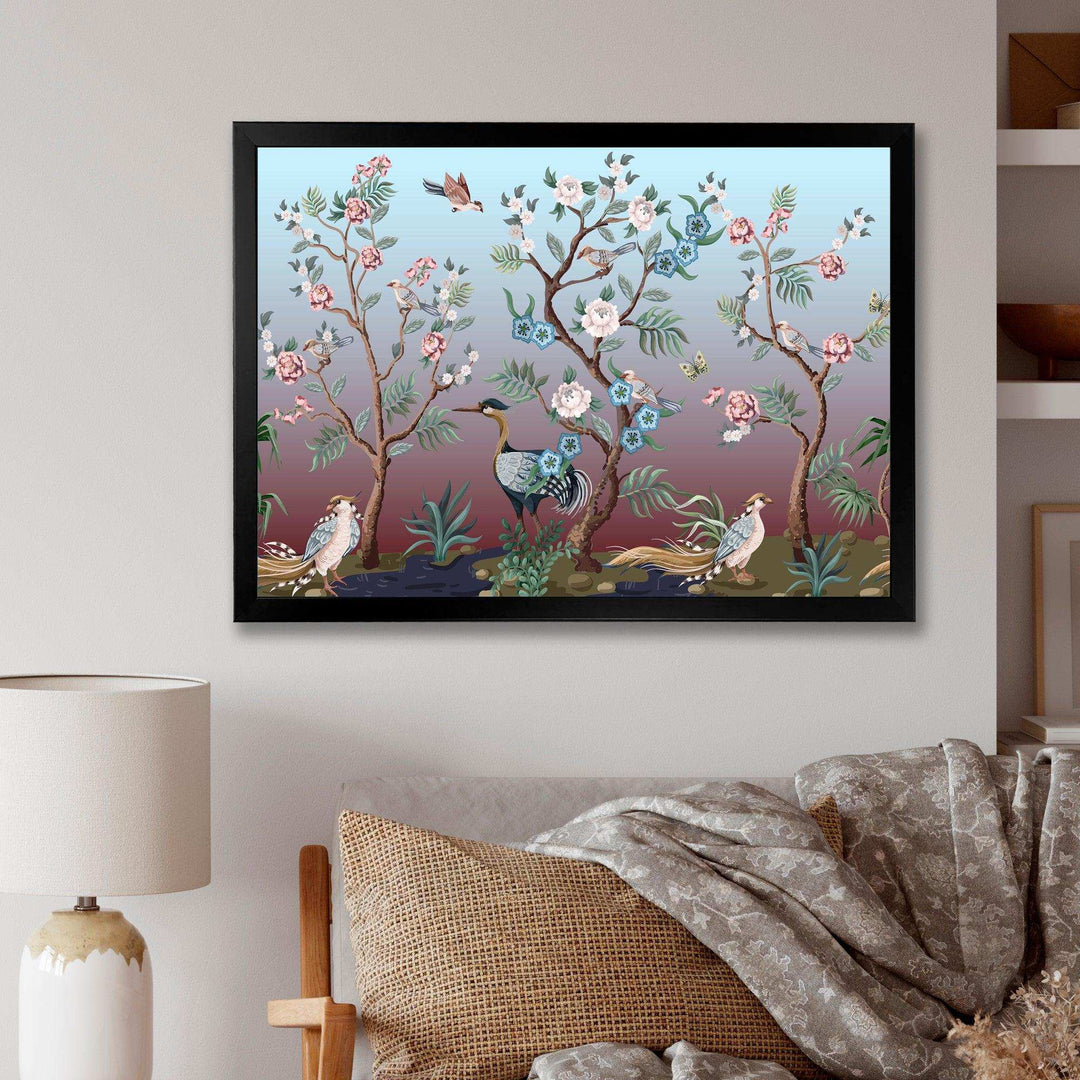 Chinoiserie With Birds and Peonies XI