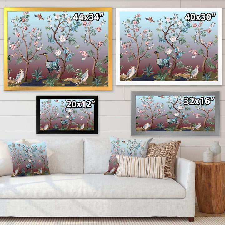 Chinoiserie With Birds and Peonies XI
