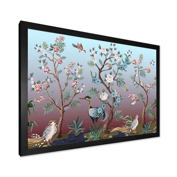 Chinoiserie With Birds and Peonies XI
