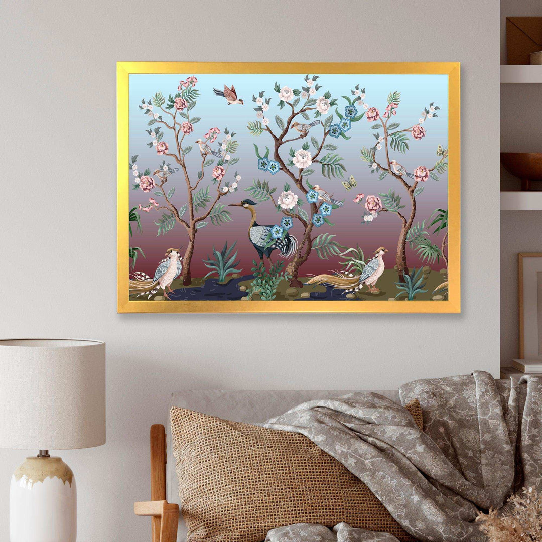 Chinoiserie With Birds and Peonies XI
