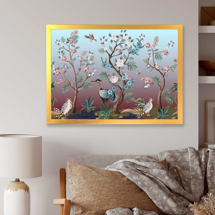 Chinoiserie With Birds and Peonies XI