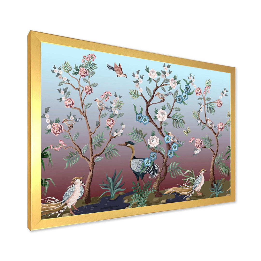 Chinoiserie With Birds and Peonies XI