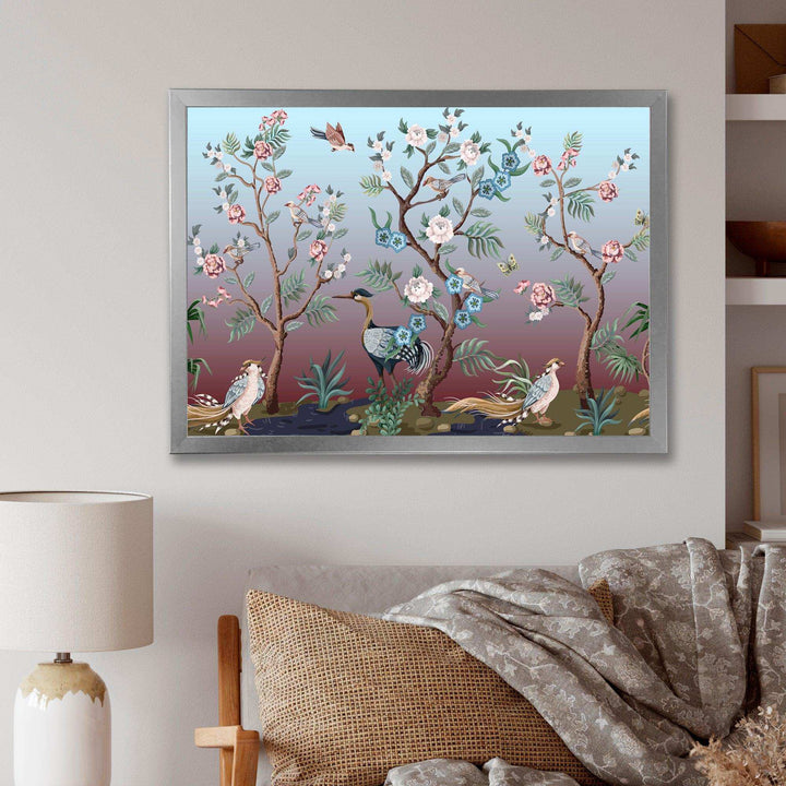 Chinoiserie With Birds and Peonies XI