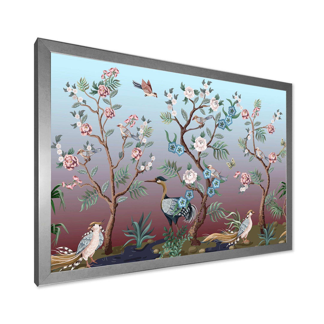 Chinoiserie With Birds and Peonies XI