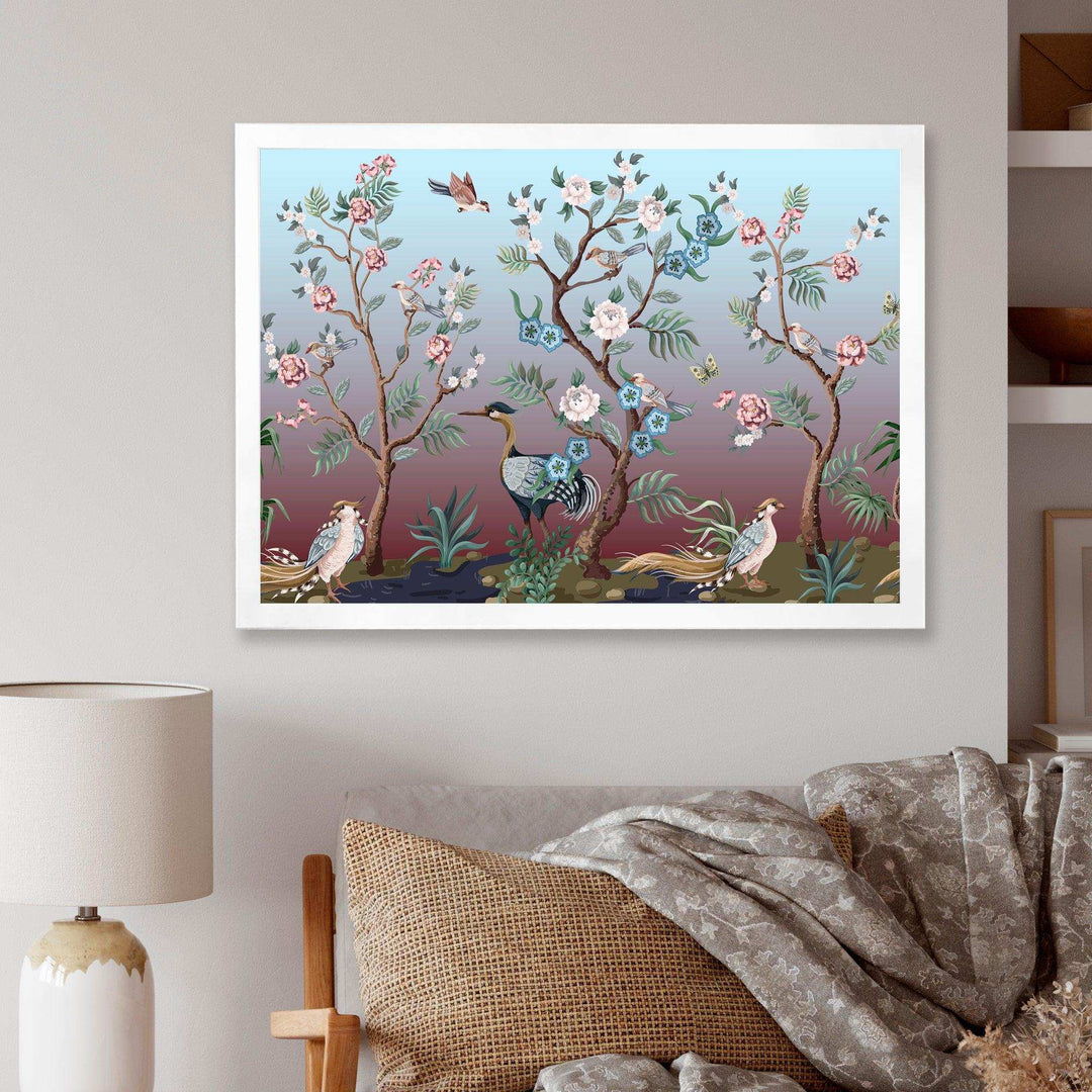 Chinoiserie With Birds and Peonies XI