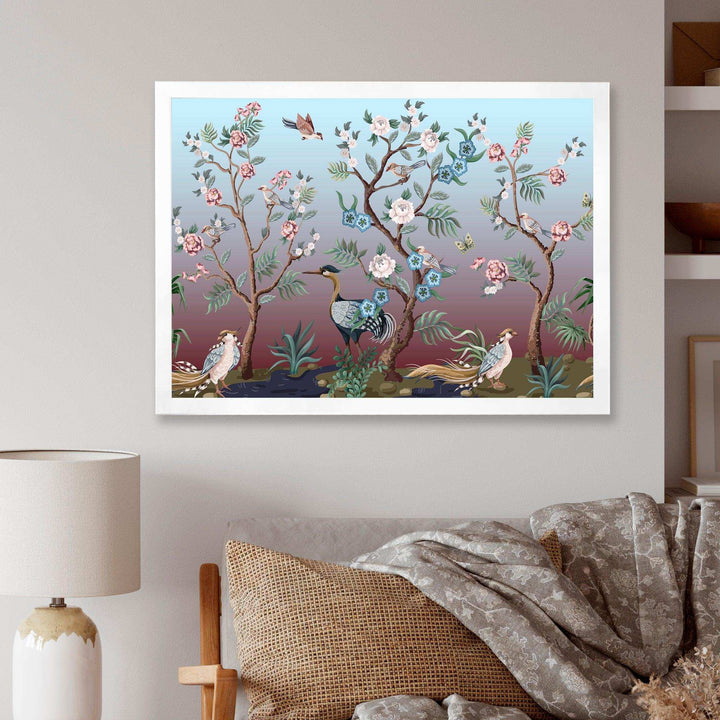 Chinoiserie With Birds and Peonies XI