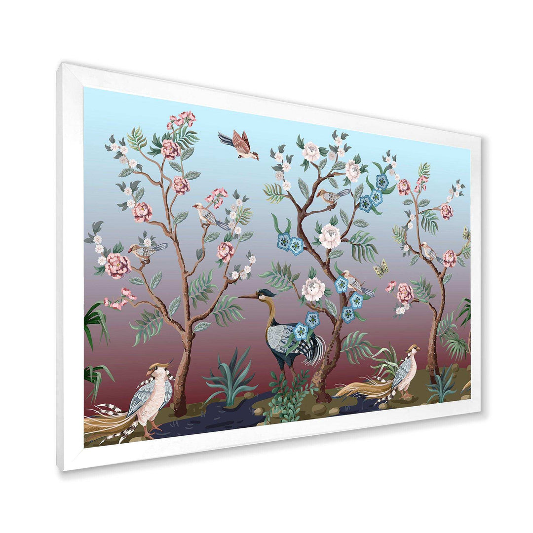 Chinoiserie With Birds and Peonies XI