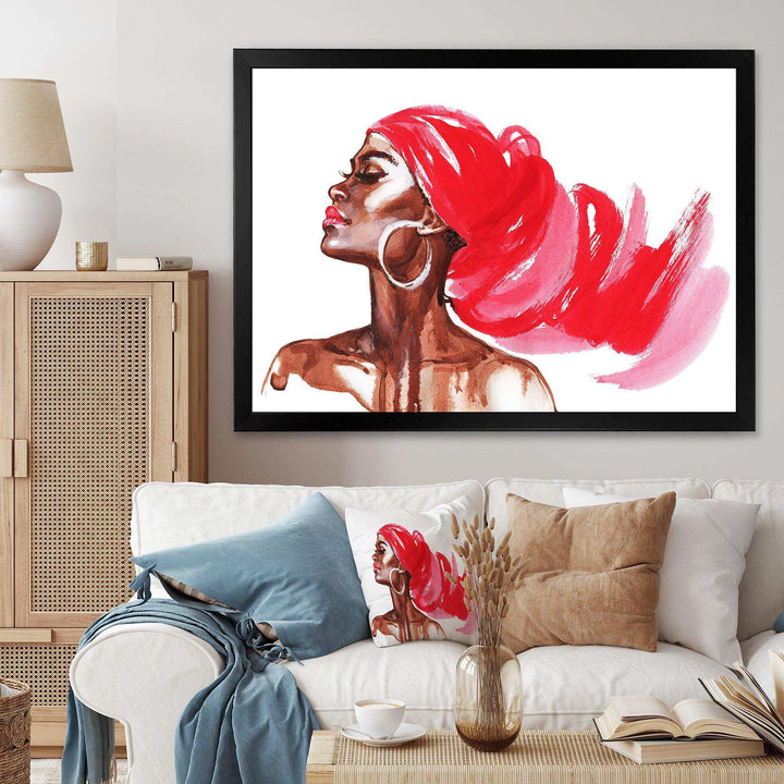 Portrait of African American Woman IX - Modern Canvas Wall Art