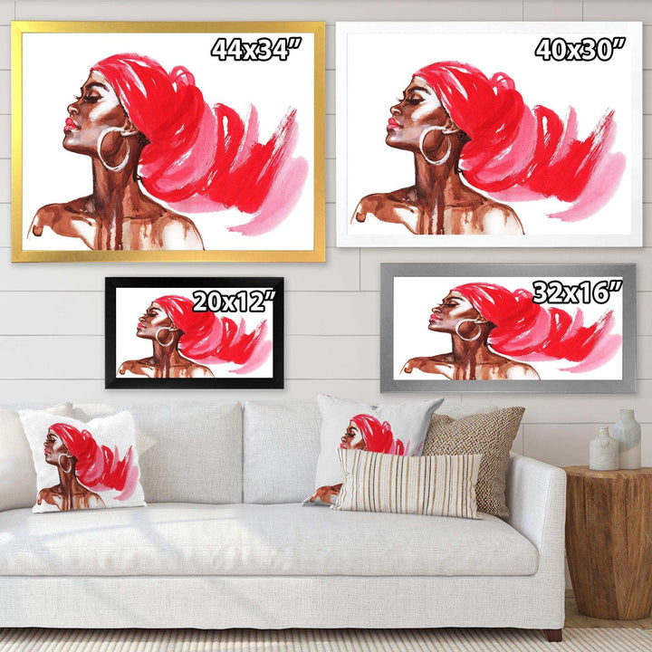Portrait of African American Woman IX - Modern Canvas Wall Art