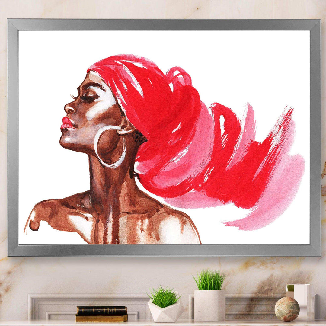 Portrait of African American Woman IX - Modern Canvas Wall Art