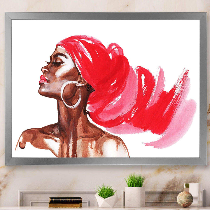 Portrait of African American Woman IX - Modern Canvas Wall Art