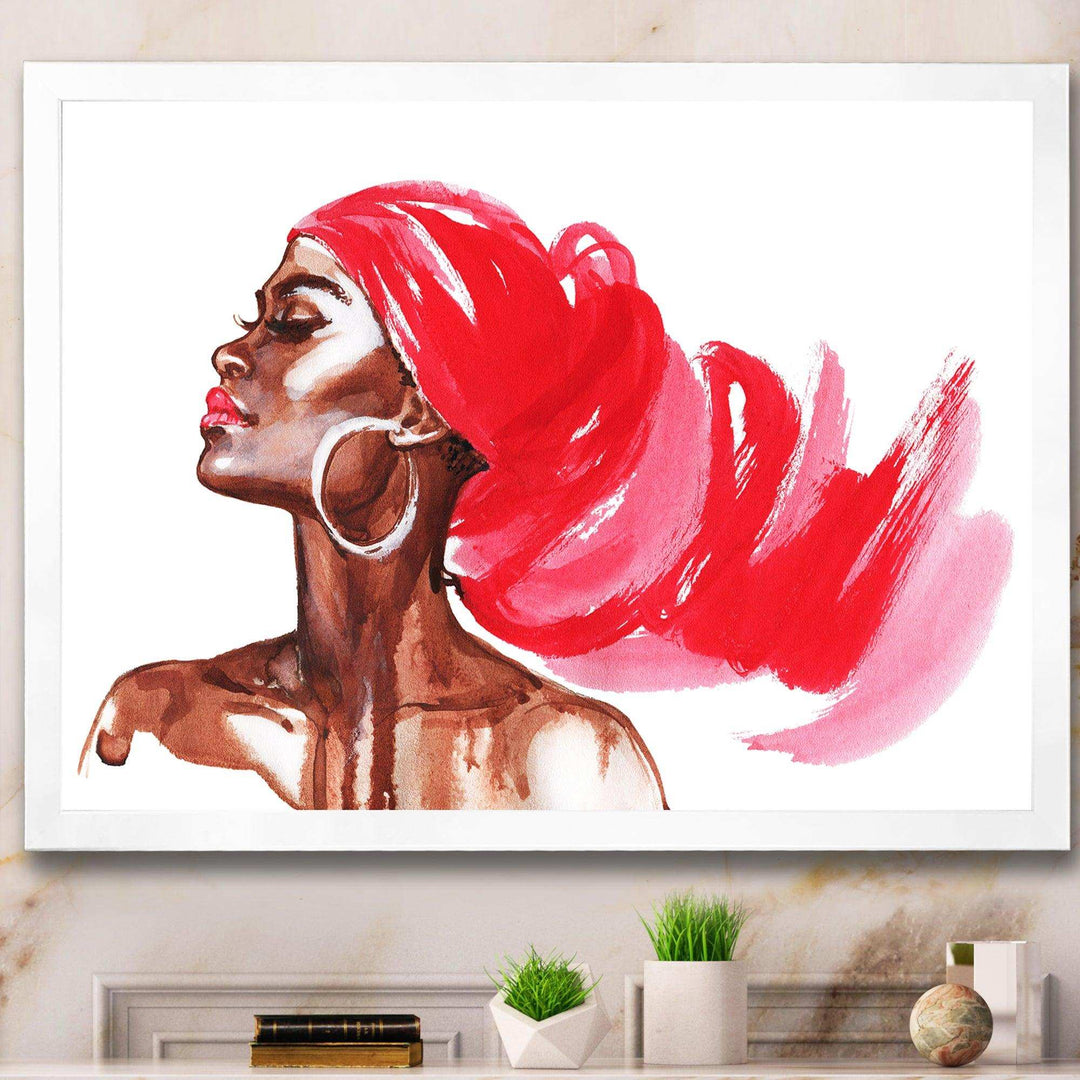 Portrait of African American Woman IX - Modern Canvas Wall Art