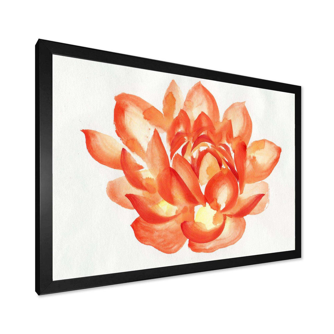 Vintage Detail of A Orange Lotus