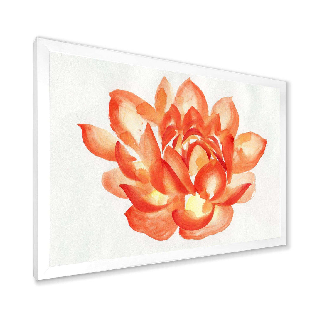Vintage Detail of A Orange Lotus