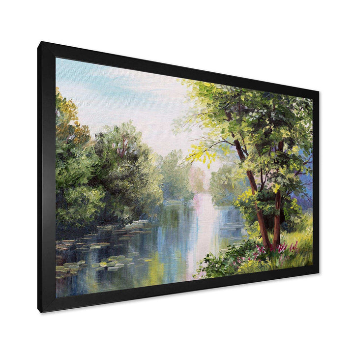 Landscape - Lake In The Forest Summer Day