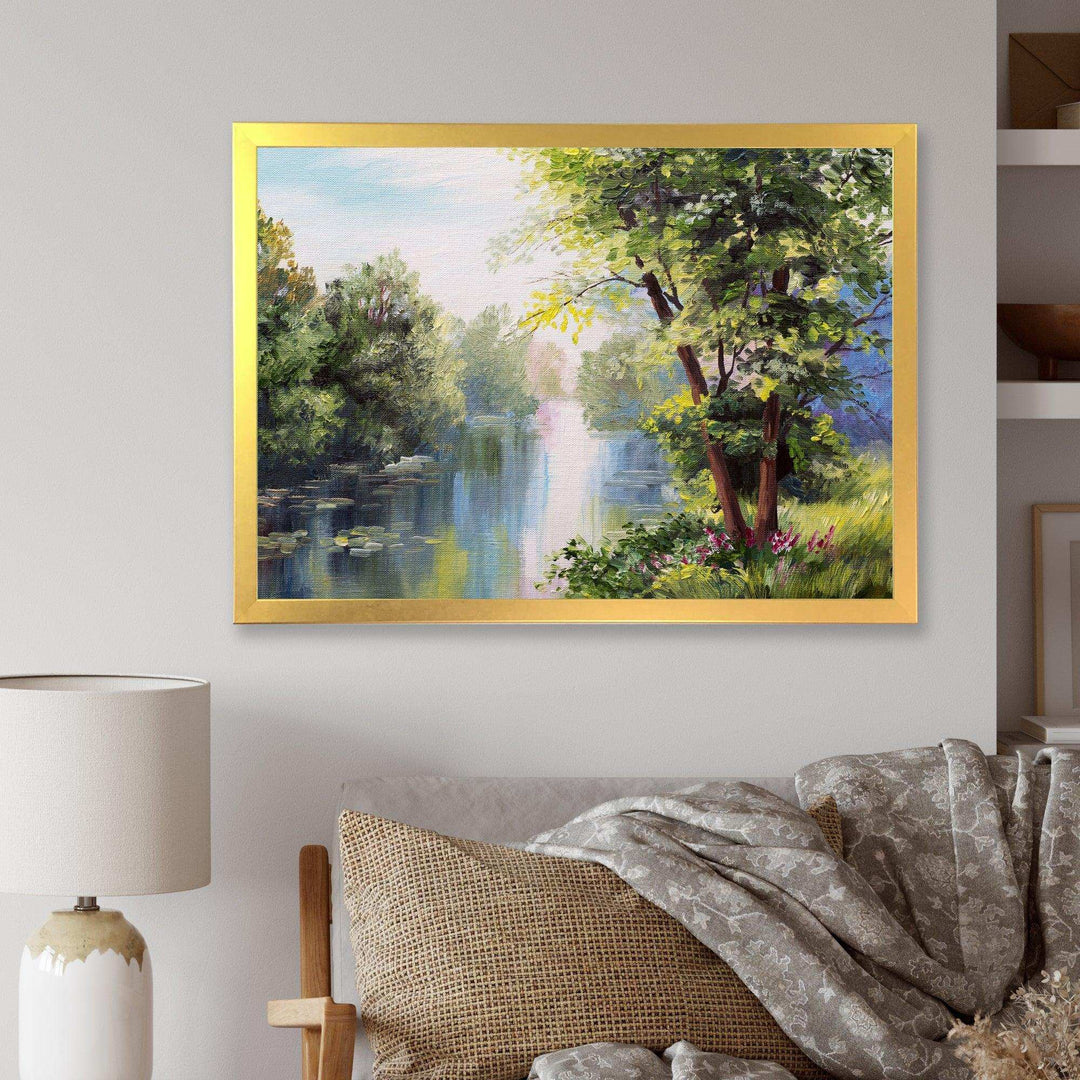 Landscape - Lake In The Forest Summer Day