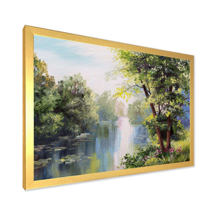 Landscape - Lake In The Forest Summer Day