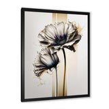 White Gerbera Flower On Golden Beige Paint I