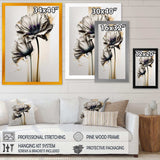 White Gerbera Flower On Golden Beige Paint I