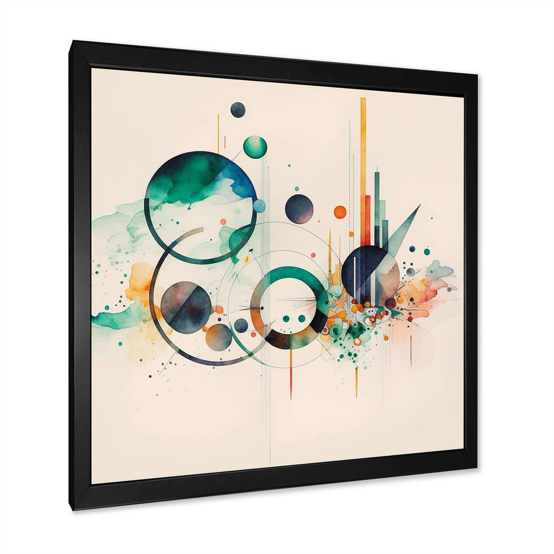 Multi-Color Watercolor Geometric Art II - Modern Bedroom Wall Art
